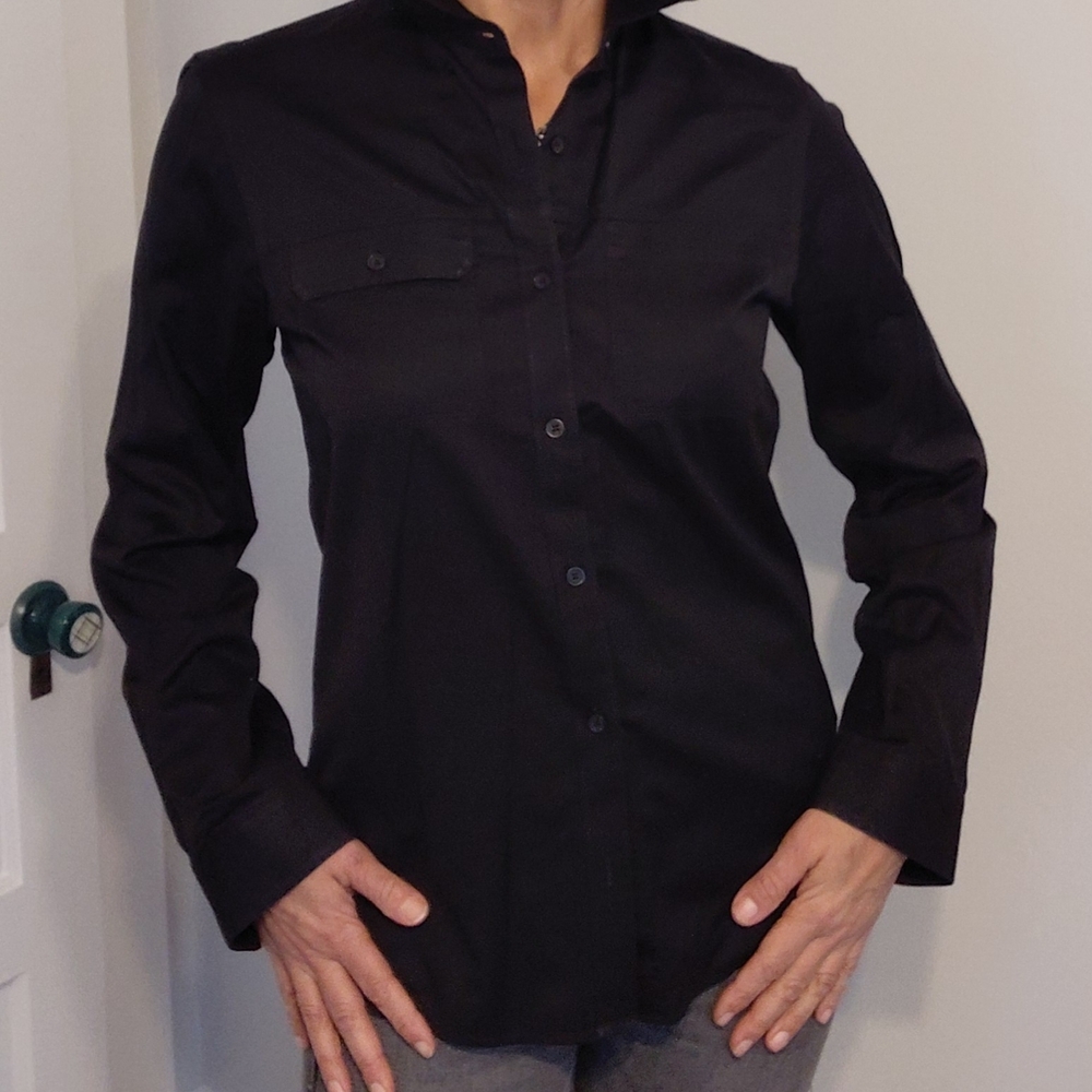 Armani Exchange Black Button Down Shirt